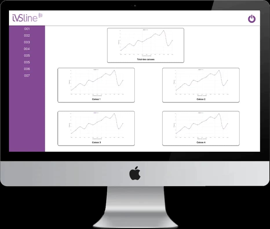 Tableau de bord IVSline sur ordinateur