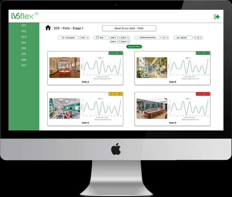 Tableau de bord IVSflex sur ordinateur